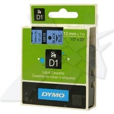 Dymo originální páska do tiskárny štítků, Dymo, 45016, S0720560, černý tisk/modrý podklad,