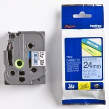Brother originální páska do tiskárny štítků, Brother, TZE-551, černý tisk/modrý podklad, l