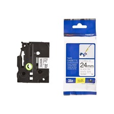 Brother originální páska do tiskárny štítků, Brother, TZE-FX251, černý tisk/bílý podklad,