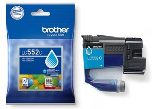 Brother originální ink LC552C, cyan, 550str.