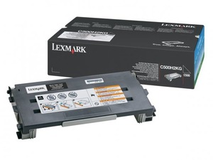 Tonerová cartridge Lexmark, black, C500H2KG - poškození obalu E (viz. popis)