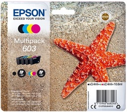 Epson originální ink C13T03U64010, 603, CMYK, 1x3.4ml + 3x2.4ml, multipack