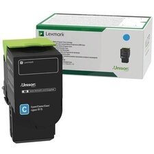 Lexmark originální toner 75M2HC0, cyan, 8800str., return