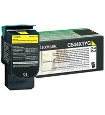 Orig. toner Lexmark X544x, yellow, C544X1YG - poškozený obal B (viz. popis)