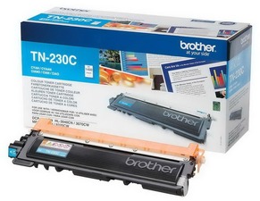 Originální toner Brother, TN230C - poškození obalu D (viz. popis)