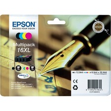 Epson originální ink C13T16364010, T163640, 16XL, CMYK, 3x6.5/12.9ml, Epson WorkForce WF-2