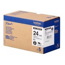 Brother originální páska do tiskárny štítků, Brother, HGE-M951, černý tisk/stříbrný matný