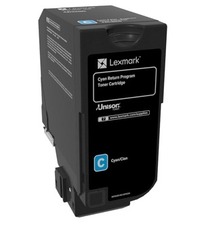 Tonerová cartridge Lexmark CS720, CS725, CX725 Cyan Return Programme, 74C20C0, 3 000 stran