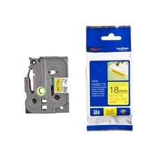 Brother páska do tiskárny štítků, Brother, TZE-S641, černý tisk/žlutý podklad, 18mm