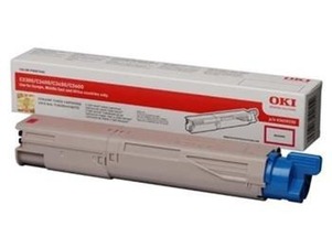 Toner OKI magenta, 43459330 - poškození obalu B (viz. popis)