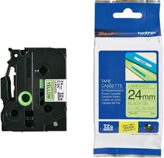 Brother originální páska do tiskárny štítků, Brother, TZE-C51, žlutý tisk/černý podklad, l