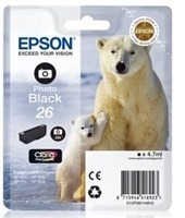 Epson originální ink C13T26114010, T261140, photo black, 4,7ml, Epson Expression Premium X