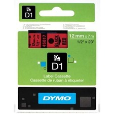Dymo originální páska do tiskárny štítků, Dymo, 45017, S0720570, černý tisk/červený podkla