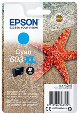 Epson originální ink C13T03A24010, 603XL cyan, 4.0ml, Epson Expression Home XP-2100, 2105,