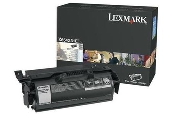 Lexmark Toner Cartridge X654 black HC, return, P.N X654X31E