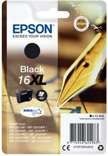 Epson originální ink C13T16314012, T163140, 16XL, black, 12.9ml, Epson WorkForce WF-2540WF