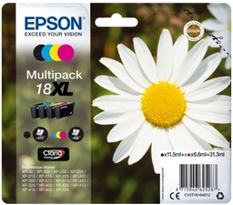 Epson originální ink C13T18164012, T181640, 18XL, CMYK, 3x6,6/11,5ml, Epson Expression Hom