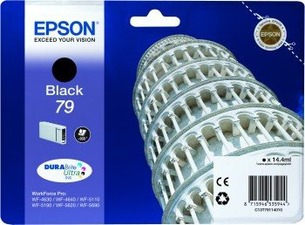 Epson ink C13T79114010, 79, L, black, 900str- prošlá expirace (2018); obal D (viz. popis