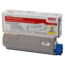 Toner OKI C5850, 5950, MC560, MC560n, MC560dn, yellow, 43865721, 6000s, O
