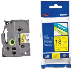 Brother originální páska do tiskárny štítků, Brother, TZE-641, černý tisk/žlutý podklad, l