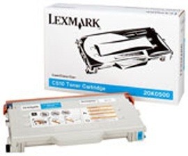 Tonerová cartridge Lexmark C510, cyan, 20K0500 - poškození obalu D (viz. popis)
