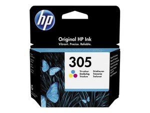HP originální ink 3YM60AE, Tri-colour, 100str., HP 305, HP DeskJet 2300, 2710, 2720, Plus