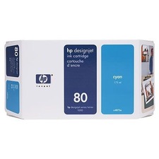 Inkoustová cartridge HP DesignJet 1050, C, 1055, C, CM, C4846A, cyan, No. 80, 350ml, O