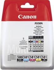 Canon originální ink PGI-580PGBK/CLI-581CMYBK Multi pack, CMYK+PGBK, 1*11.2 + 4*5.6ml, 207