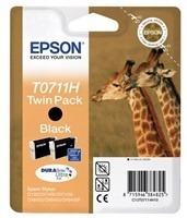 Epson originální ink C13T07114H10, black, 2x11,1ml, Epson Stylus D120, 120 Network Edition