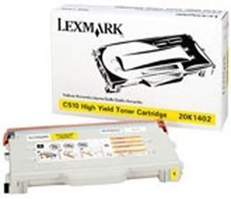 Tonerová cartridge Lexmark C510, yellow, 20K1402 - poškození obalu B (viz. popis)