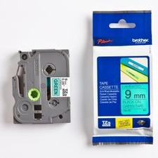 Brother originální páska do tiskárny štítků, Brother, TZE-721, černý tisk/zelený podklad,