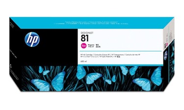 Inkoustová cartridge HP DesignJet 5000, PS, UV, 5500, PS, UV, C4932A, magenta, No. 81, 680