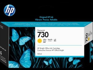 HP originální ink P2V64A, HP 730, yellow, 130ml, HP