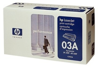 Tonerová cartridge HP, black, C3903A - poškození obalu kategorie B (viz. popis)