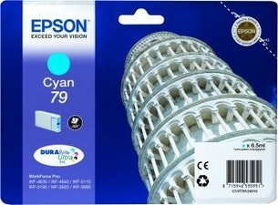 Epson originální ink C13T79124010, 79, L, cyan, 800str., 7ml, 1ks, Epson WorkForce Pro WF-