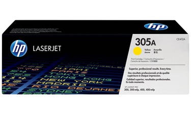Originální toner pro HP CE412A, 305A - poškození obalu kategorie D (viz. popis)