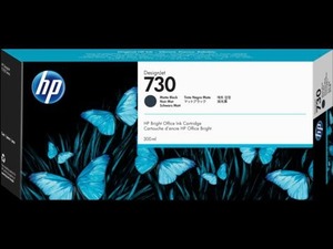 HP originální ink P2V71A, HP 730, matte black, 300ml, HP HP DesignJet T1700 44 printer ser