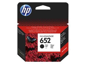 HP F6V25AE, black, No. 652 - poškoezný obal B (viz. popis)