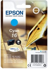 Epson originální ink C13T16224012, T162240, cyan, 3.1ml, Epson WorkForce WF-2540WF, WF-253