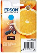 Epson originální ink C13T33424012, T33, cyan, 4,5ml, Epson Expression Home a Premium XP-53
