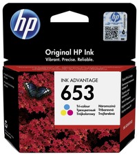 HP originální ink 3YM74AE, Tri-colour, 200str., HP 653, HP DeskJet IA 6000, IA PLUS 6400