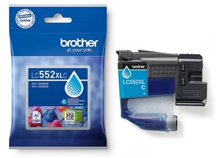 Brother originální ink LC552XLC, cyan, 1500str.