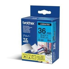 Páska do tlačiarne štítkov Brother, TZ-561, 36mm, čierna tlač/modrý podklad, O