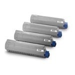 Toner OKI, cyan, 43459371 - poškození obalu B (viz. popis)