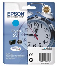 Inkoustová cartridge Epson WF-3620, 3640, 7110, 7610, C13T27024010, 27, cyan, 3,6 ml