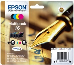 Epson originální ink C13T16264012, T162640, CMYK, 3x3.1/5.4ml, Epson WorkForce WF-2540WF,
