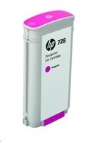 HP originální ink F9J66A, No.728, magenta, 130ml, HP DesignJet T730, DesignJet T830, Desig