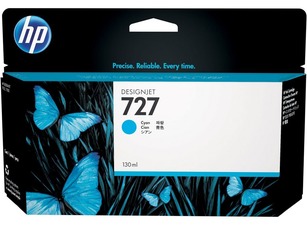 HP originální ink B3P19A, HP 727, cyan, 130ml, HP DesignJet T1500, T2500, T920