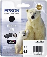 Epson originální ink C13T26014012, T260140, black, - prošlá expirace (2023)