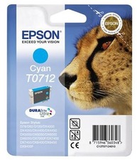 Epson originální ink C13T07124012, cyan, 375str., 5,5ml, Epson D78, DX4000, DX4050, DX5000